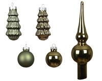 Kerstballen Set Glas Rosemarijn 13-delig