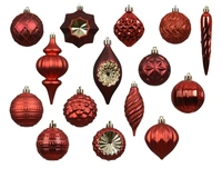 Kerstballen Set Plastic Kerst Rood 32-delig