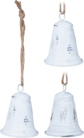 Kerstbel Wit 13cm Assorti 1st