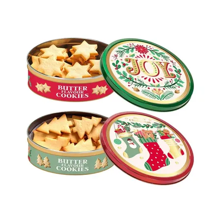 Kerstblik met Boterkoekjes 114g Assorti 1st