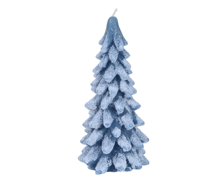 Kerstboom Kaars Wax 12,5cm Blauw
