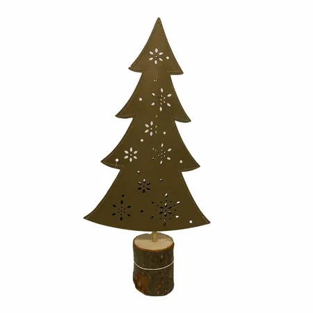 Kerstboom Papier 10 LED 31cm Goud