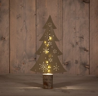 Kerstboom Papier 10 LED 31cm Goud