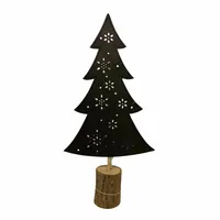Kerstboom Papier 10 LED 31cm Zwart