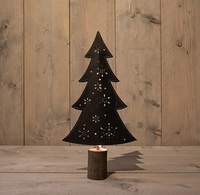 Kerstboom Papier 10 LED 31cm Zwart