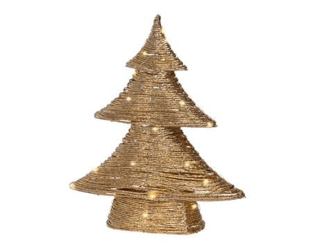 Kerstboom Papier 30 LED 40cm Goud