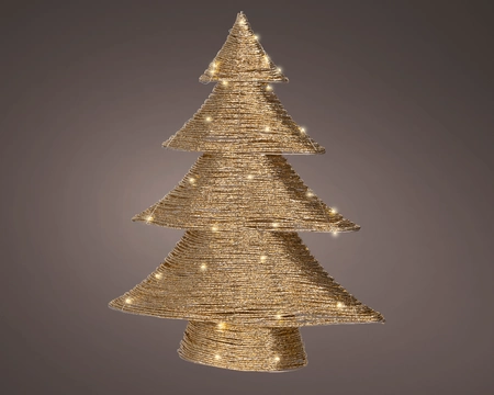 Kerstboom Papier 50 LED 60cm Goud