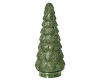 Kerstboompje Glas Glitter Antique Groen 19cm