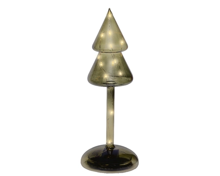 Kerstboompje Glas LED Groen 24cm