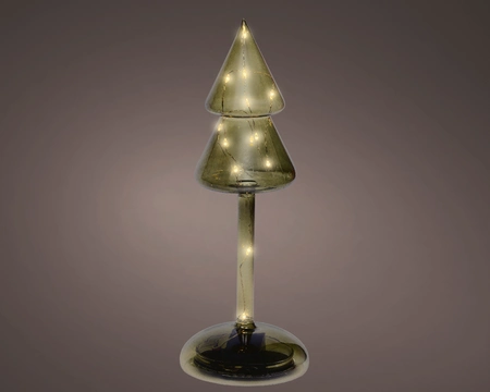 Kerstboompje Glas LED Groen 24cm