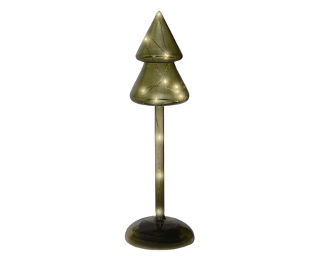 Kerstboompje Glas LED Groen 29cm