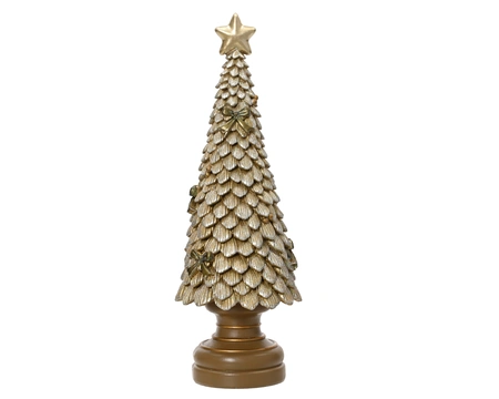 Kerstboompje Glitter Polystone Goud 36cm