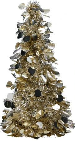 Kerstboompje Lametta Champagne 46cm