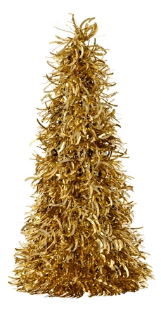 Kerstboompje Lametta lichtgoud 30cm