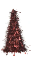 Kerstboompje Lametta Ossenbloed Rood 25cm