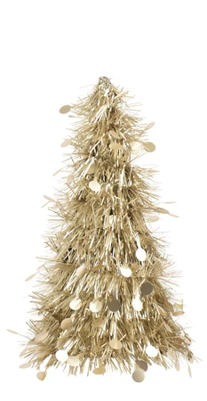 Kerstboompje Lametta Parel 25cm