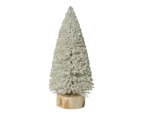 Kerstboompje Parels Wit 24cm