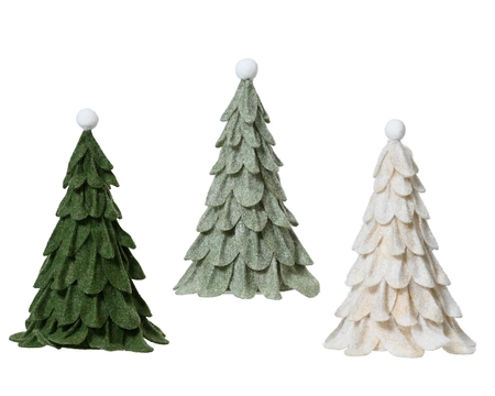 Kerstboompje Vilt 24cm Assorti 1st