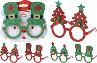 Kerstbril Glitter 16x14cm Assorti 1st