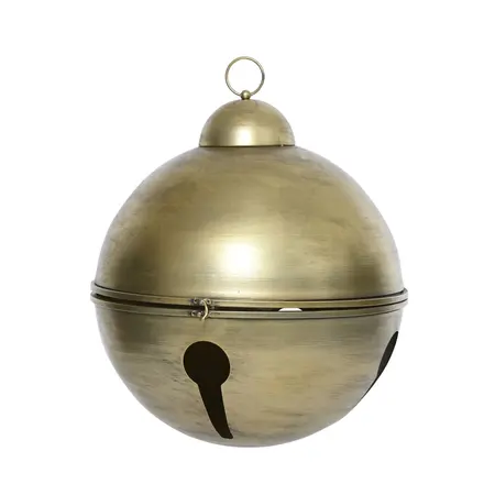 Kerstdecoratie Kerstklok Metaal Goud Ø52cm