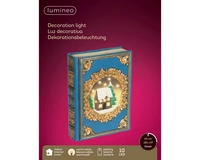 Kerstfiguur Boek met LED Blauw 22cm