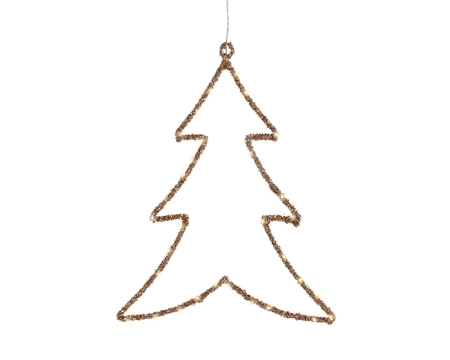 Kersthanger Kerstboom 40 LED 46cm Goud