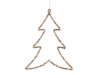 Kersthanger Kerstboom 40 LED 46cm Goud