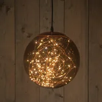 Kersthanger Lichtbol 125 LED Smokey Ø25cm