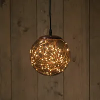 Kersthanger Lichtbol 80 LED Smokey Ø18cm