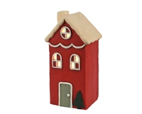 Kersthuisje LED Rood 36,5cm