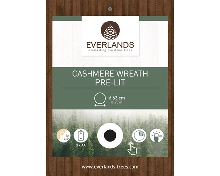 Kerstkrans Cashmere 80 LED Ø63cm