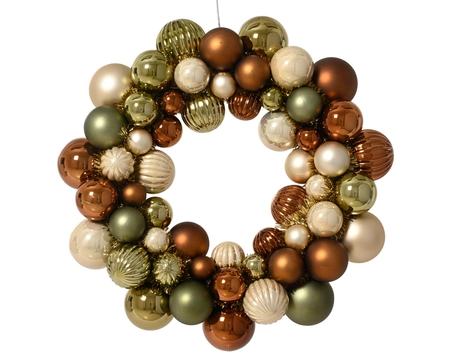 Kerstkrans Kerstballen Plastic Groen Multicolor Ø38cm