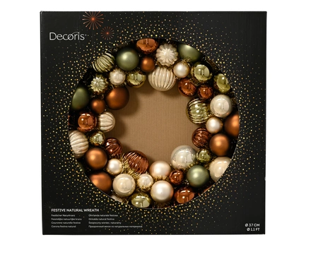 Kerstkrans Kerstballen Plastic Groen Multicolor Ø38cm