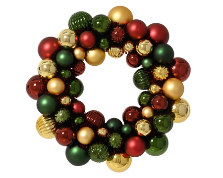Kerstkrans Kerstballen Plastic Multicolor Ø38cm