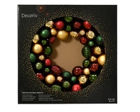 Kerstkrans Kerstballen Plastic Multicolor Ø38cm