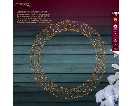 Kerstkrans Metaal 1800 LED Ø116cm