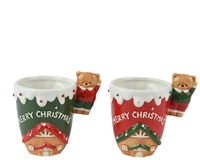 Kerstmok Teddybeer Dolomiet 12cm Assorti 1st
