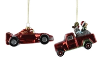 Kerstornament Auto Kerst Rood Assorti 1st