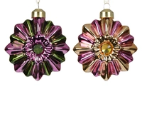 Kerstornament Bloem Diamant 8cm Assorti 1st