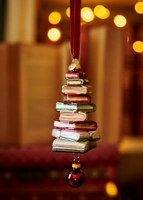 Kerstornament Boeken Glas 15,5cm 1st