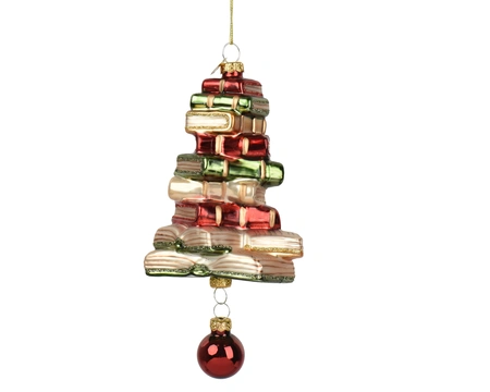 Kerstornament Boeken Glas 15,5cm 1st