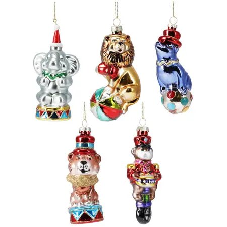 Kerstornament Circusdier 11cm Assorti 1st
