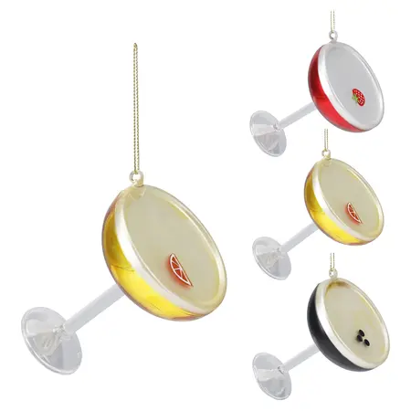 Kerstornament Cocktail 9cm Assorti 1st