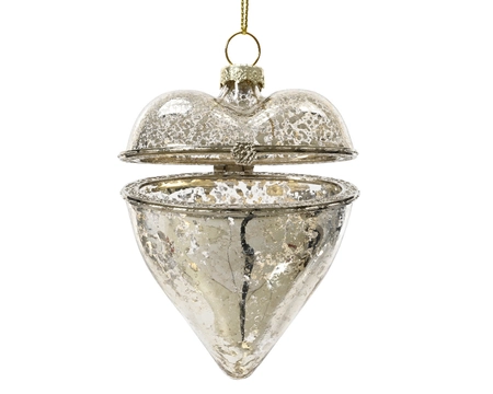 Kerstornament Hartje Antique Glas 1st