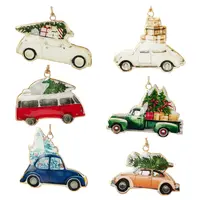 Kerstornament Kerst Auto Metaal 10cm Assorti 1st