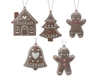 Kerstornament Kerstfiguur Plastic Bruin Assorti 1st