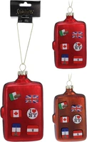 Kerstornament Koffer assorti 1st