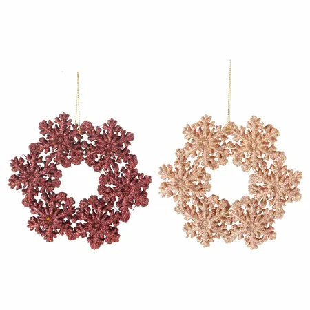 Kerstornament Krans Glitter Ø12cm Assorti 1st