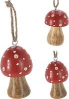 Kerstornament Paddenstoel 7cm Assorti 1st