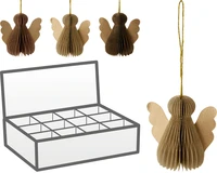Kerstornament Papieren Engel 8cm Assorti 1st